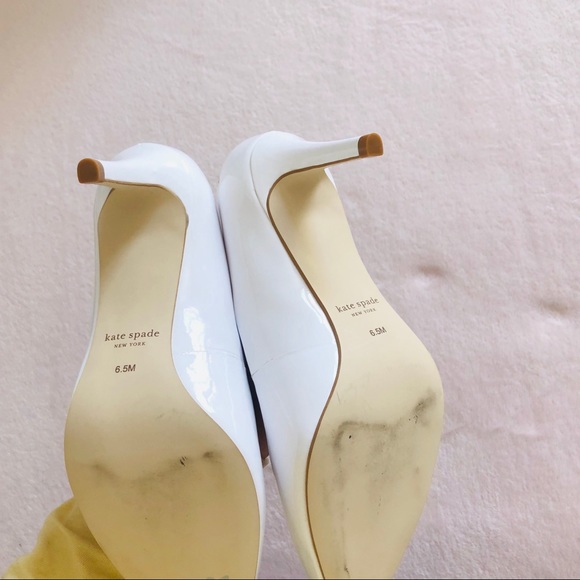 New Kate Spade New York Vida White Pumps Heels 6.5 - Picture 8 of 9